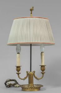 Louis XVI style gilt bronze Bouillotte lamp, France 19th century